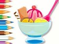 Joc Carte de colorat: Ice Cream Sundae  on-line