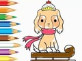 Joc Cartea de colorat: Călărie-Câini-Sanie  on-line