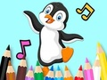 Joc Carte de colorat: Pinguinul dansant  on-line