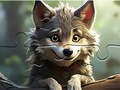 Joc Jigsaw Puzzle: Lup zâmbitor  on-line