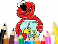 Joc Carte de colorat: Elmo New Friend  on-line