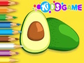 Joc Carte de colorat: Fructe de avocado  on-line