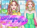 Joc Fata de colegiu de colorat Dress Up  on-line