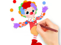 Joc Carte de colorat: Clovn amuzant  on-line