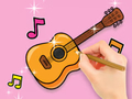 Joc Carte de colorat: Star Guitar  on-line