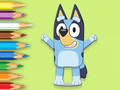 Joc Carte de colorat: Happy Bluey  on-line