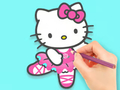 Joc Carte de colorat: Hello Kitty Dancing  on-line