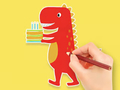 Joc Carte de colorat: Ziua de naștere a dinozaurului  on-line