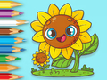Joc Carte de colorat: Floarea soarelui  on-line