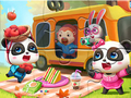 Joc Jigsaw Puzzle: Picnic cu panda mic  on-line