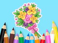 Joc Carte de colorat: Buchet de dragoste  on-line