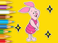 Joc Carte de Colorat: Purcel Cu Balon  on-line