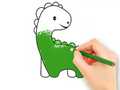 Joc Carte de colorat: Minunat bebeluș de dinozaur  on-line