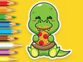 Joc Carte de colorat: Dinozauri flămânzi  on-line
