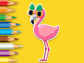 Joc Carte de colorat: Flamingo  on-line