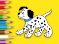 Joc Carte de colorat: Câine drăguț cu pete  on-line