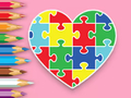Joc Carte de colorat: Puzzle de inimă  on-line