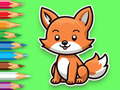 Joc Carte de colorat: Baby Fox  on-line
