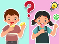 Joc Test pentru copii: Ce gust au?  on-line