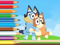 Joc Carte de colorat: Bluey And Bingo Holiday  on-line