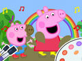 Joc Carte de colorat: Peppa Pig Muddy Funny  on-line