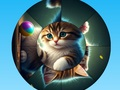 Joc Puzzle rotund Colectați imagini cu pisoi drăguți  on-line