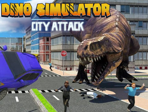 Joc Dino simulator City Attack on-line