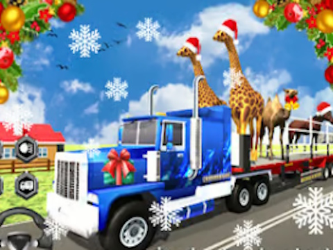 Joc Camion pentru transportul animalelor de Crăciun  on-line