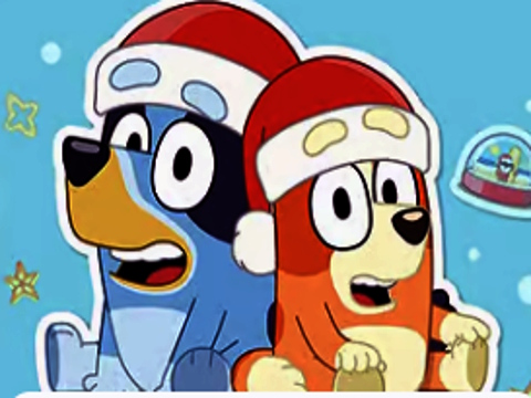 Joc Jigsaw de Crăciun Bluey  on-line