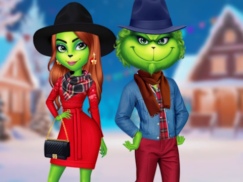 Joc Rochie de vacanță pentru cuplul Grinch  on-line