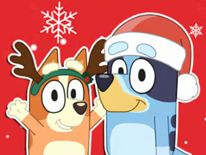 Joc Puzzle -ul Jigsaw: cadou de Crăciun Bluey on-line