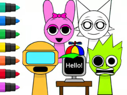 Joc Carte de colorat: Sprunki Incredibox  on-line