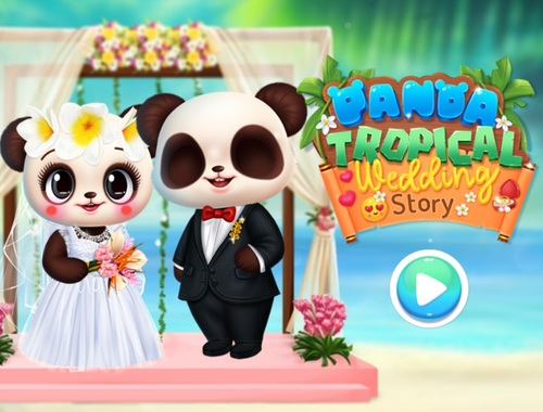 Joc Povestea nunții tropicale cu panda  on-line