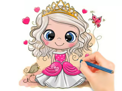 Joc Carte de colorat: Chibi Doll Princess  on-line