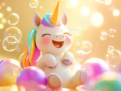 Joc Puzzle -ul jigsaw: unicorn bubble fun on-line
