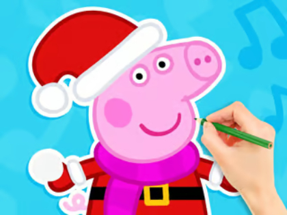 Joc Carte de colorat: Omul de zăpadă Peppa Pig  on-line