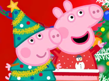 Joc Jigsaw Puzzle: Peppa Pig Pregătire de Crăciun  on-line