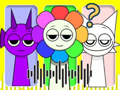 Joc Test pentru copii: Sprunki Incredibox Voice Riddle  on-line