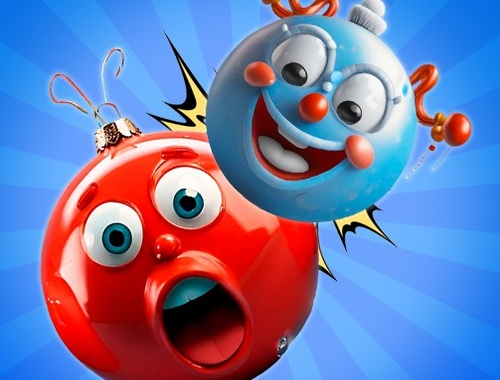 Joc Îmbină jucăriile Balls de Anul Nou în 3D!  on-line