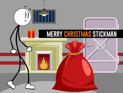 Joc Craciun fericit Stickman  on-line