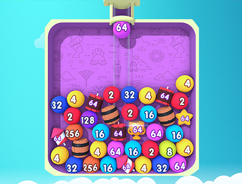 Joc Bubble Merge 2048 on-line