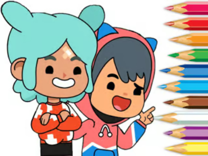 Joc Cartea de colorat: TOCA BOCA Friends  on-line