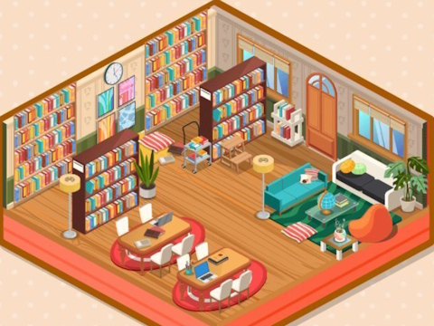 Joc Decor: biblioteca mea  on-line