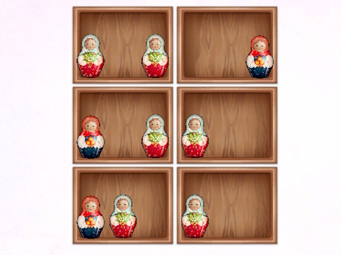 Joc Sortează după rafturile Matryoshka!  on-line