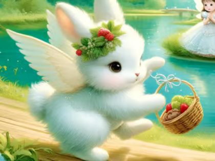 Joc Puzzle Jigsaw: Bunny Angel  on-line