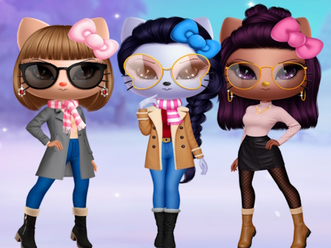 Joc Kitty Squad Winter se îmbracă  on-line