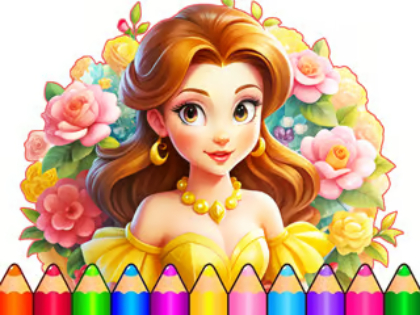 Joc Carte de colorat: rochie cu flori  on-line