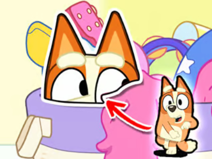 Joc Puzzle -ul jigsaw: Bluey ascunde și caută  on-line