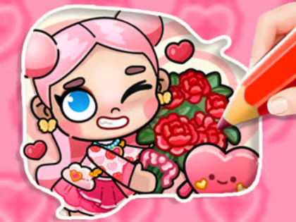 Joc Cartea de colorat: Avatar Valentine's  on-line