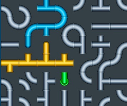 Joc Conectați puzzle -ul de apă de țevi  on-line